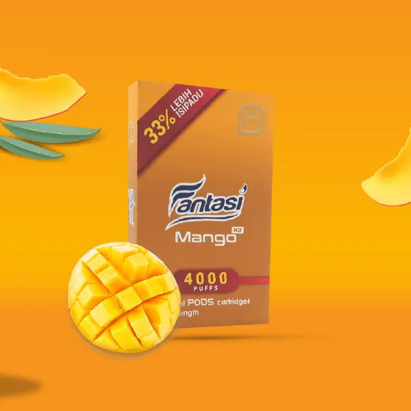Purchase Prime Vape Malaysia NanoSTIX NanoPod Vape Pod 4 Pods Mango Ice Flavor Flavour 4000 Puffs at Lower Price 购买马来西亚NanoSTIX 电子烟弹四颗装芒果冰草口味4000抽超低优惠价格🥭🧊