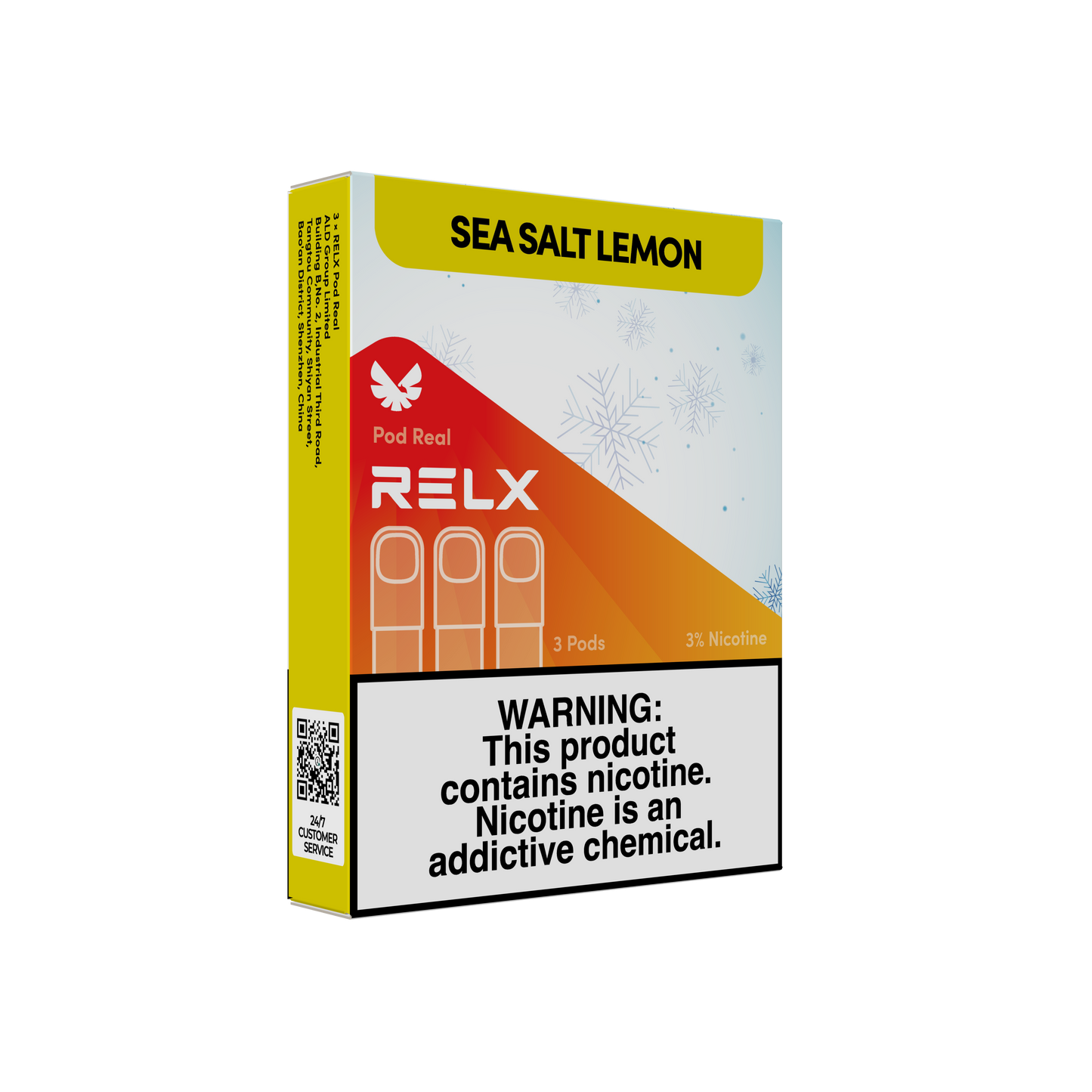 RELX Malaysia MY Pod Real 3 Pods Pack Sea Salt Lemon Package Price RM32 悦刻马来西亚雾化弹3颗装海盐柠檬3%尼古丁价格32马币