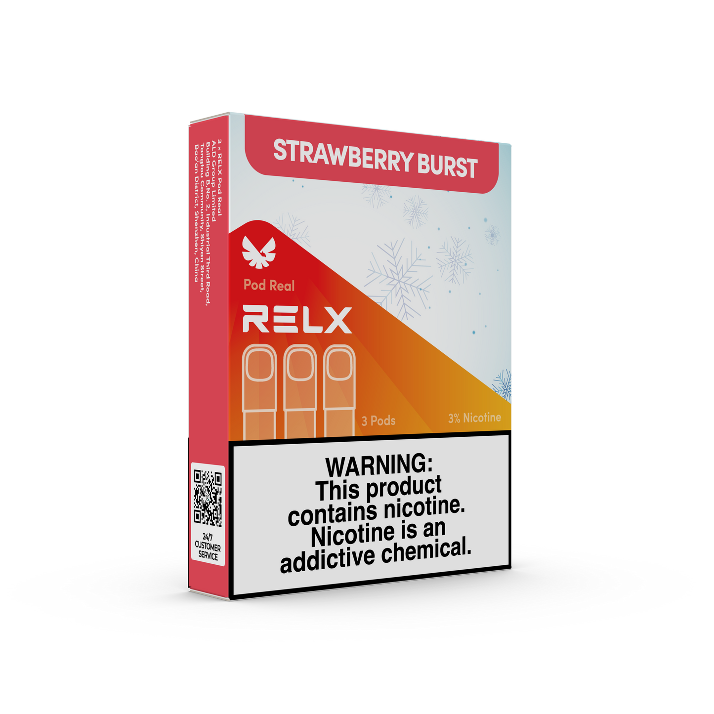 RELX Malaysia MY Pod Real 3 Pods Pack Strawberry Burst Package Price RM32 悦刻马来西亚雾化弹3颗装草莓3%尼古丁价格32马币