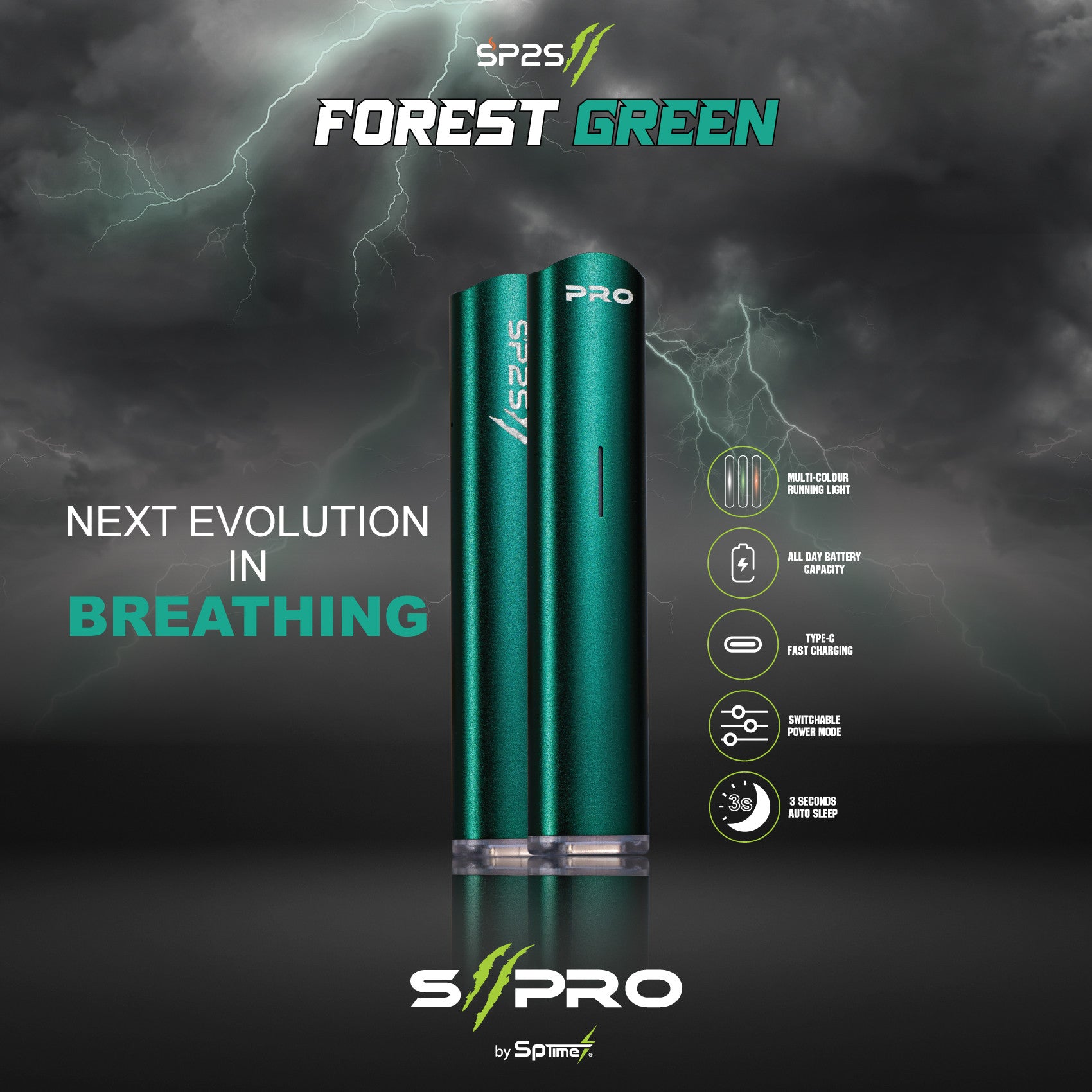 Shop Prime Vape Malaysia SP2S II Pro Device MYS Forest Green Color Colour Vape Pen at Lower Price 购买马来西亚思博瑞II Pro电子烟杆子绿色超低优惠价
