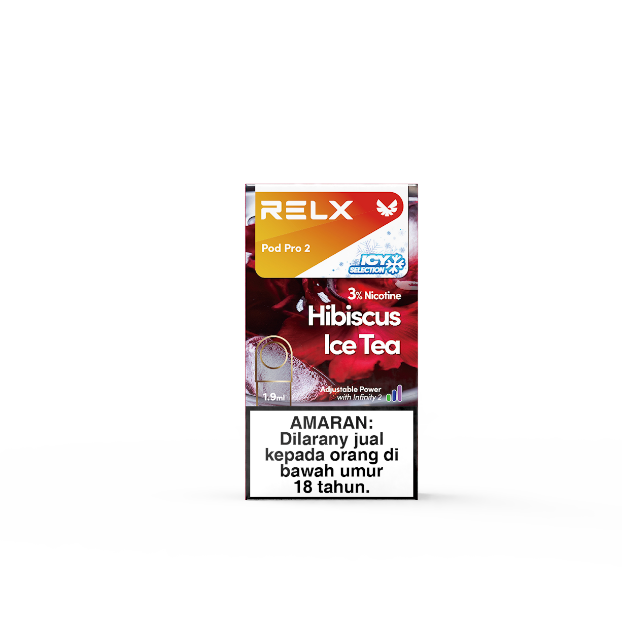 RELX MY Pod Pro 2 Flavor Hibiscus Ice Tea Package Price RM15 悦刻雾化弹1颗装高凉洛神花茶3%尼古丁价格15马币