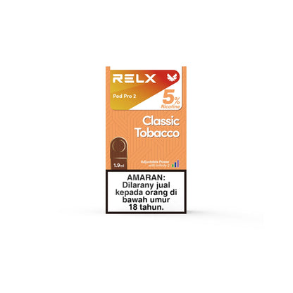 RELX MY Pod Pro 2 Classic Tobacco Package Price RM15悦刻雾化弹1颗装经典烟草5%尼古丁价格15马币