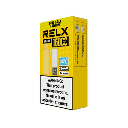 RELX Malaysia MY Creator Kit 15000 Puffs Sea Salt Lemon Package 3% Nicotine 悦刻马来西亚Creator Kit1杆1弹套装灰黄杆海盐柠檬3%尼古丁