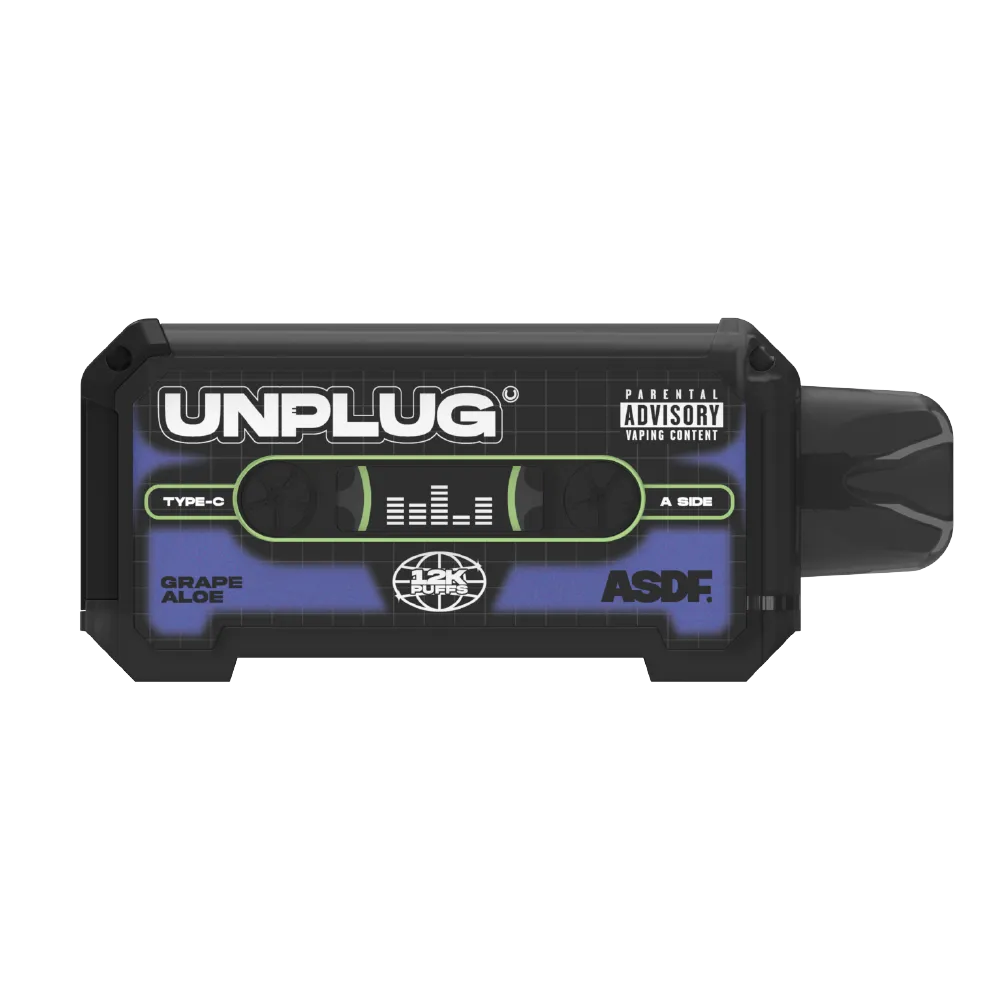 Buy Nearby Prime Vape Malaysia ASDF UNPLUG Vapetape Vape Pod Grape Aloe Flavor Flavour 购买附近门店马来西亚ASDF 电子烟弹葡萄芦荟口味超低优惠价🍇